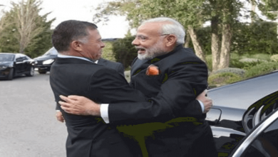 Jordan King Abdullah II bin Al-Hussein and Prime Minister Narendra Modi