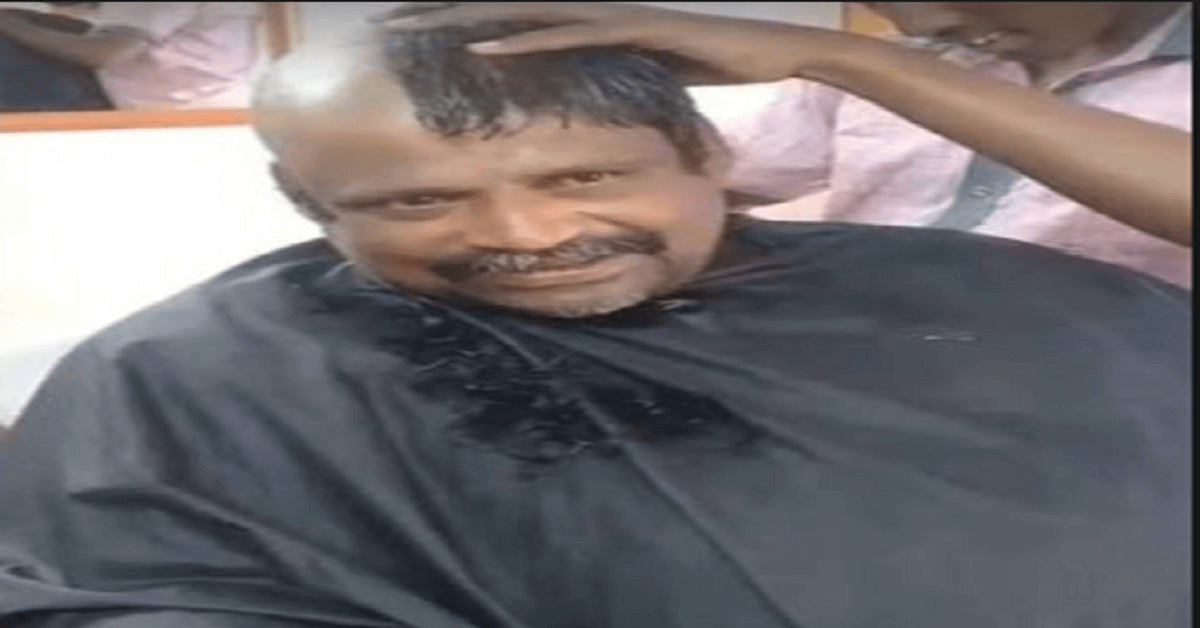 Manikandan Pillai shaves his head