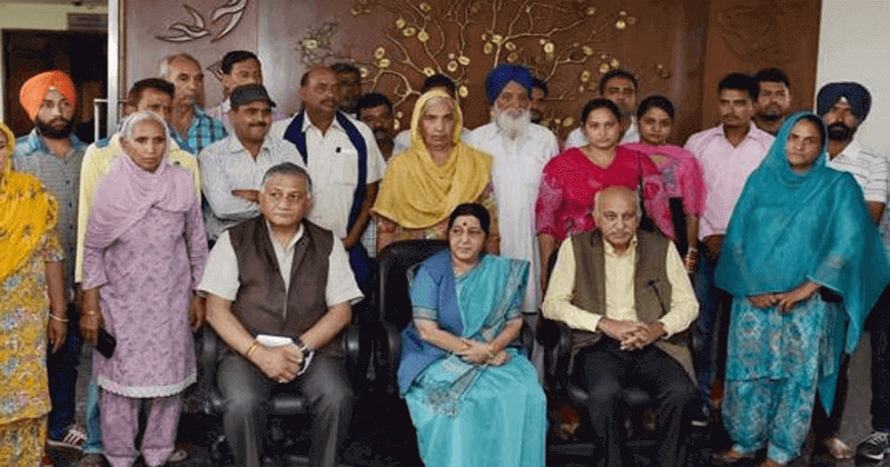 Sushma Swaraj & victims' relatives