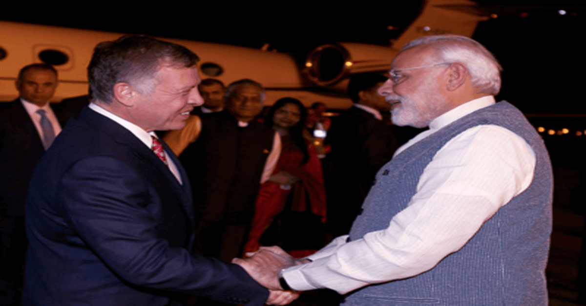 Jordan King & Prime Minister Narendra Modi
