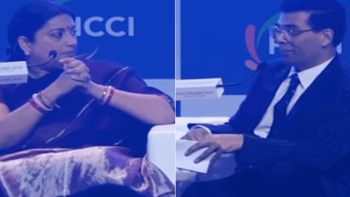 Smriti Irani and Karan Johar