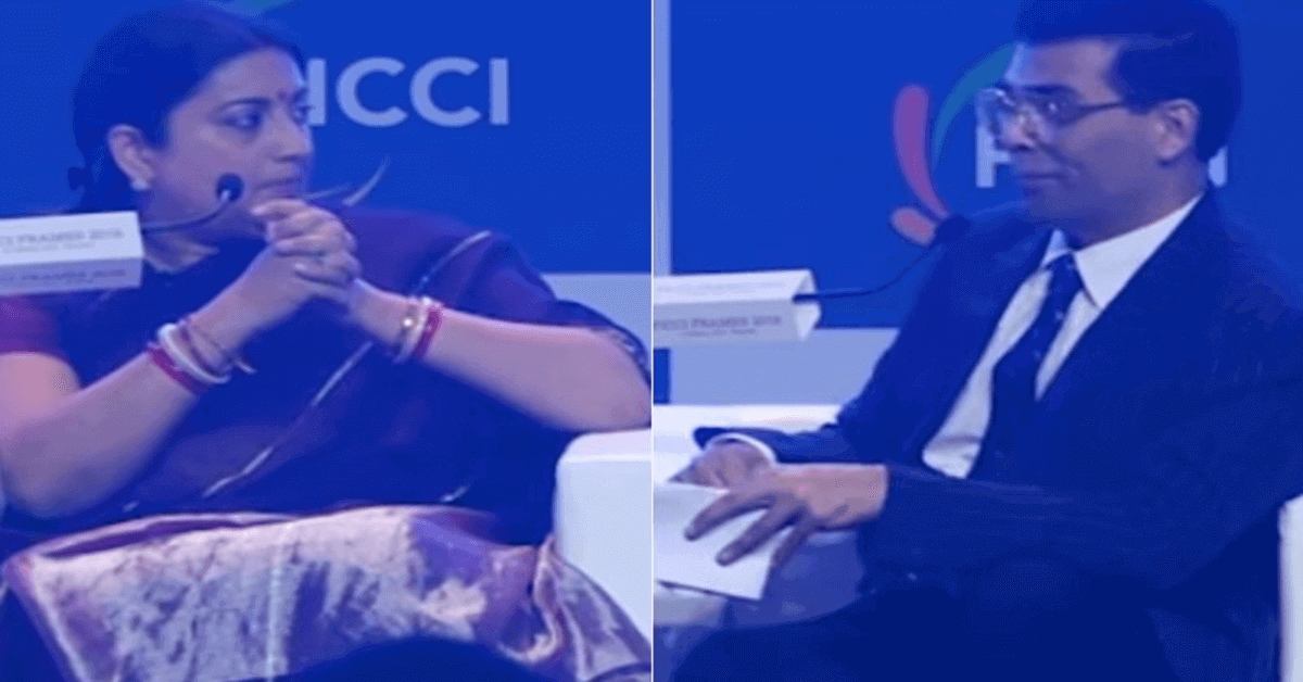 Smriti Irani and Karan Johar