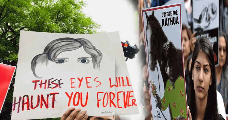 Kathua rape case posters and paintings