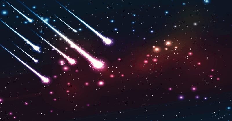 beautiful meteor shower