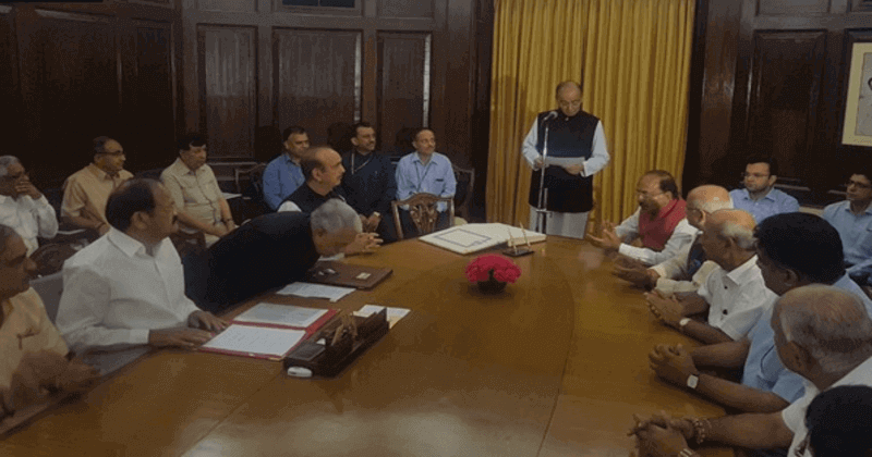 Arun Jaitley re-takes oath
