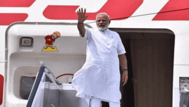 Prime Minister Narendra Modi on a business trip