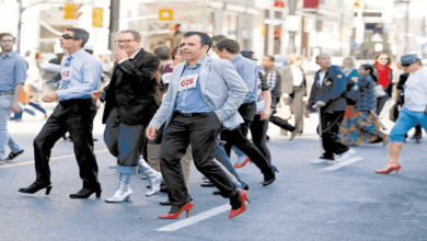 high-heel walk protest