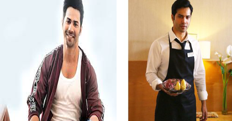 Varun Dhawan as a hotel employee