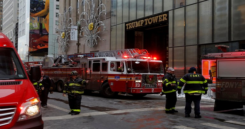 fire at New York's Trump Tower