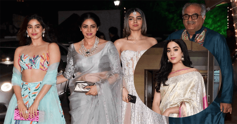 Jhanvi wears mom saree to collect award