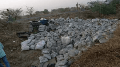 cement laden truck