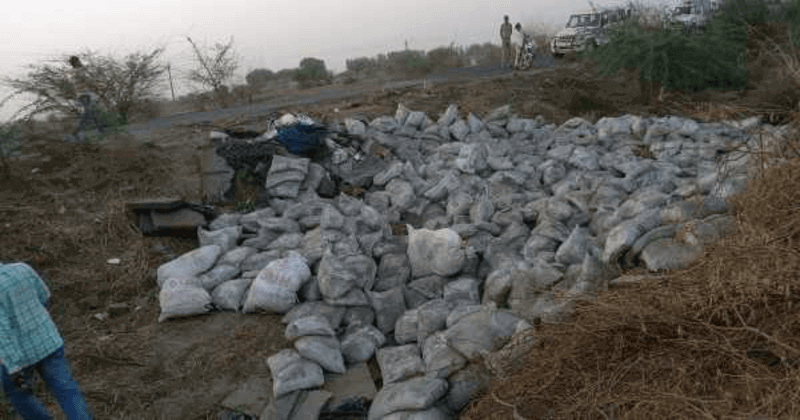 cement laden truck