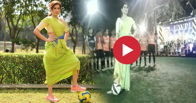 sagarika-plays-football