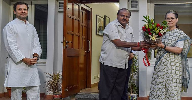 H D Kumaraswamy meets Rahul