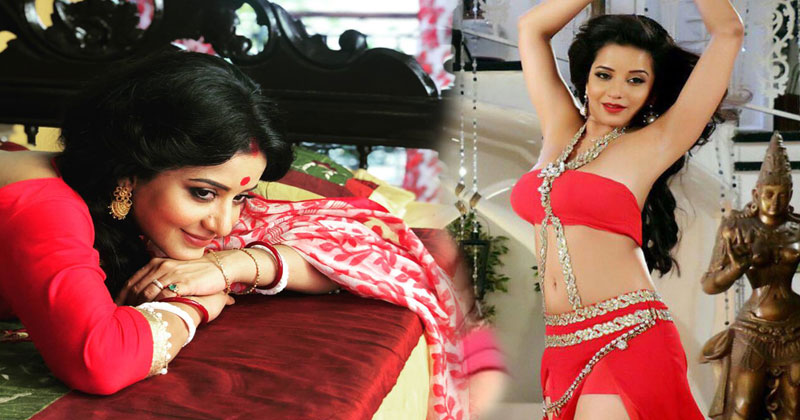 Bhojpuri-Actress-Monalisa-Stuns-in-Red-Hot