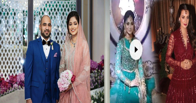 Dia-Mirza-and-Urvashi-Rautela-at-the-wedding-of-Adnan-Ul-Mulk-and-Nida-Farooqui