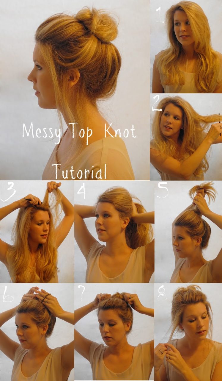 Messy Bun Hairstyle Step By Step Tutorial East Coast