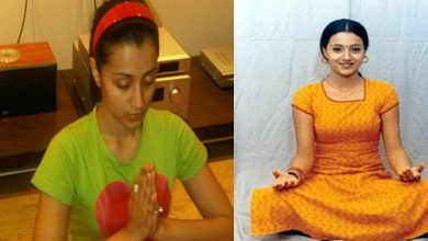 South-Indian-Celebrity-doing-Yoga
