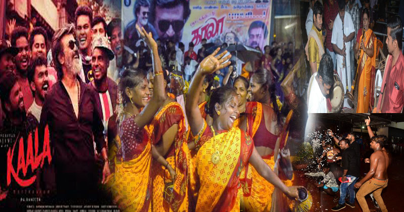 Watch-how-fans-celebrated-Rajinikanth’s-‘Kaala’!