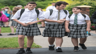 boys in skirt