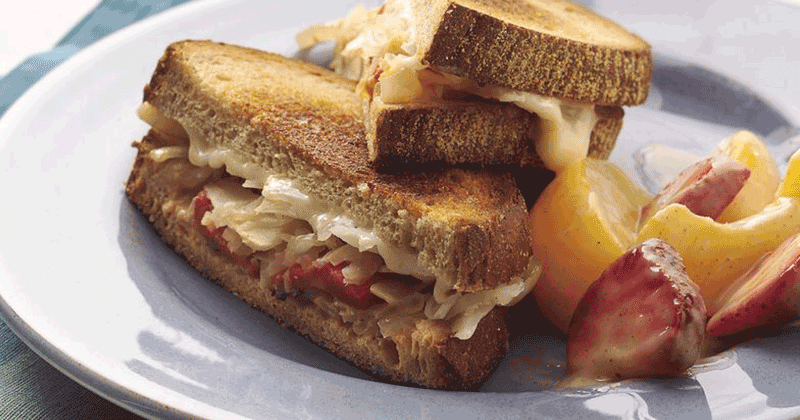 Potato & Paneer Reuben Sandwich