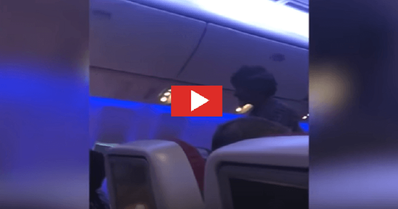 Man begs on plane