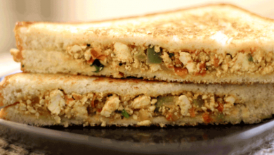 Scrambled Paneer Sandwich