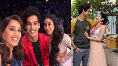 Dhadak-Stars-Ishaan-and--Janhvi-with-evergreen-beauty-queen-Madhuri