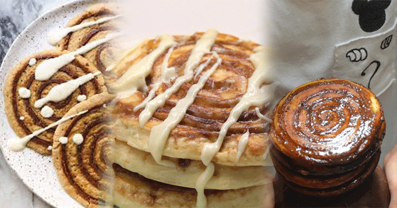 Vegan Cinnamon roll Pancakes