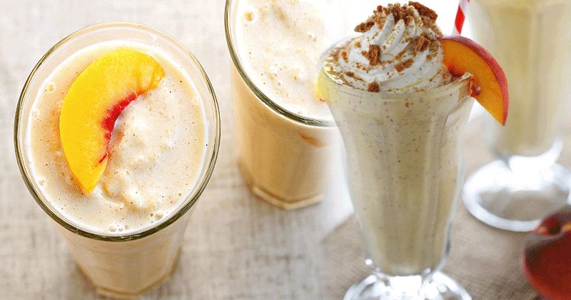 Creamy Cinnamon Peach Milkshake