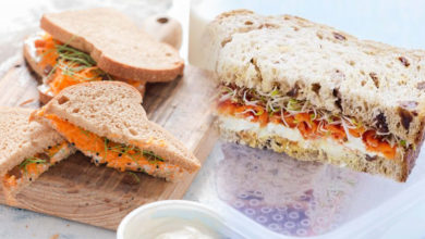 Cream Cheese Carrot Raisin Sandwich