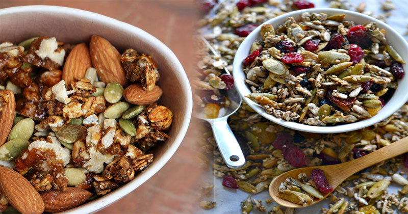 Walnut and Flax Seed Trail Mix With Figs and Honey