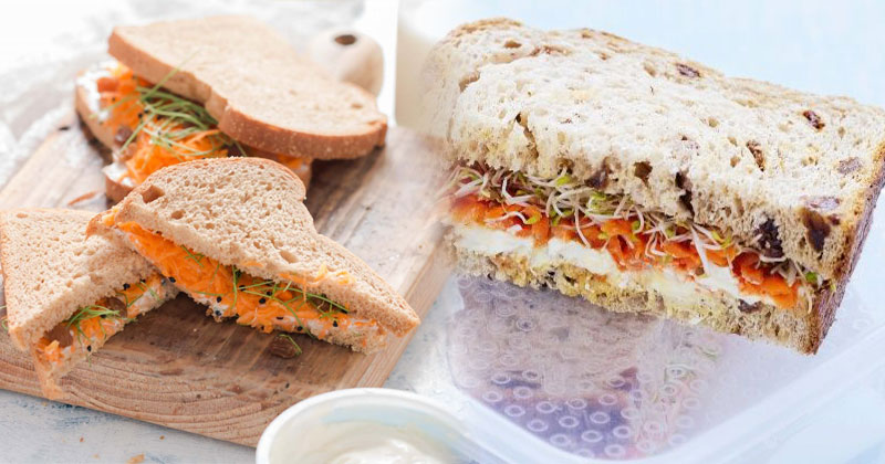 Cream Cheese Carrot Raisin Sandwich