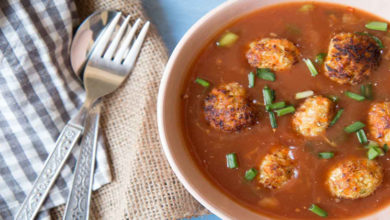 Vegetable Manchurian Balls in Spicy Orange Sauce