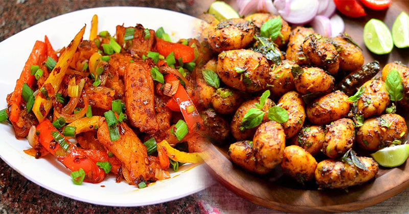 Dry Red Chili Potatoes Fry