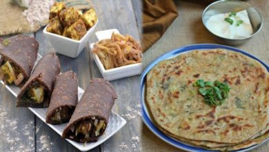 Ragi Paneer Stuffed Paratha