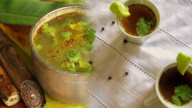 Vazhaithandu Lemon Rasam