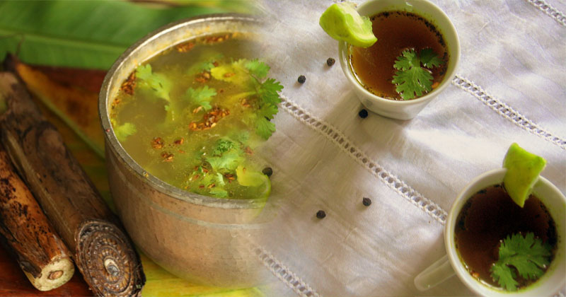 Vazhaithandu Lemon Rasam