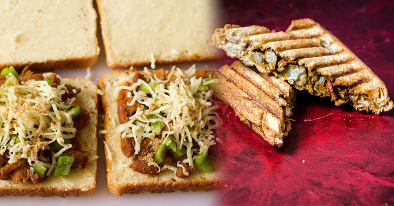 Grilled Rajma Masala Sandwich