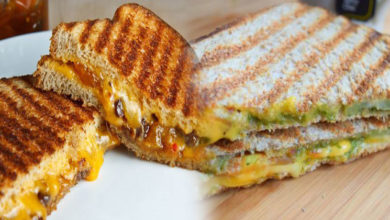 Cauliflower Chutney Grilled Sandwiches