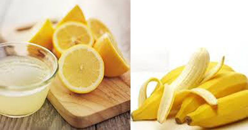 Banana-and-lemon-juice-face-pack