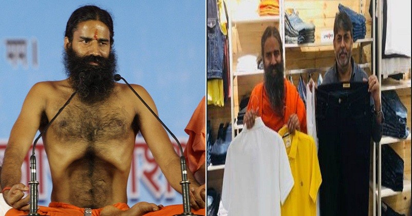 patanjali ripped jeans