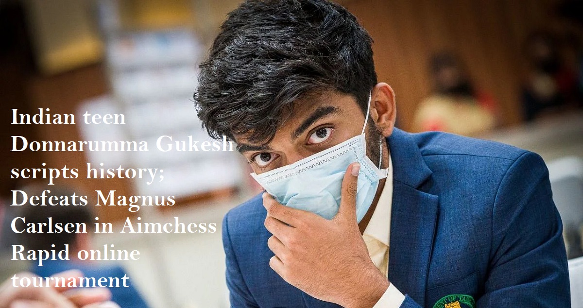 Indian teen Donnarumma Gukesh stuns Magnus Carlsen in Aimchess Rapid online  tournament – ThePrint – ANIFeed